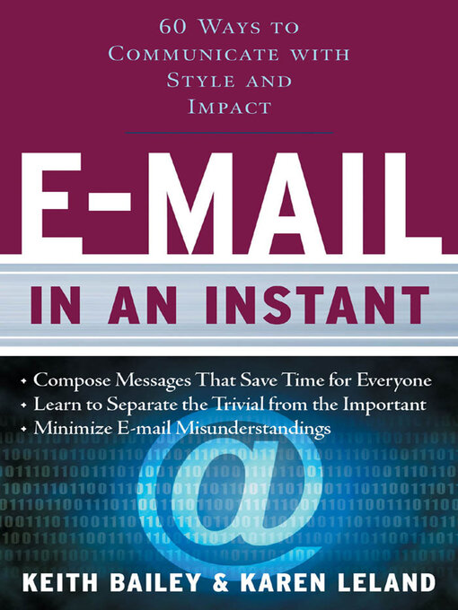 Title details for E-mail In an Instant by Karen Leland - Wait list